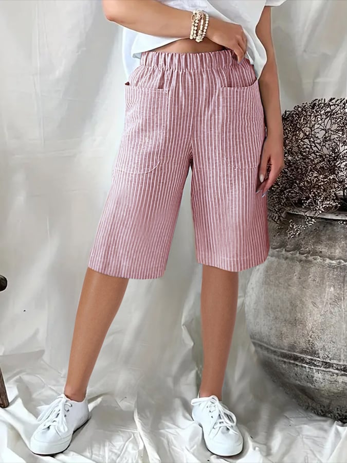 Rena - Bequeme gestreifte Strandshorts für Frauen