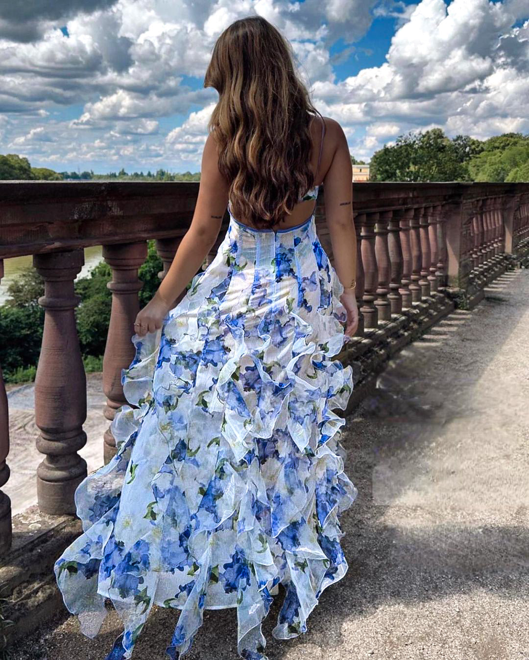 Shae - Frauenkleid mit Rüschen und Blumenmuster, Romantisch & Sommerlich
