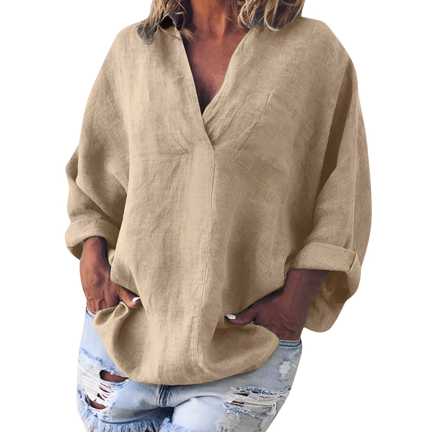 Pamella - Trendiges, locker geschnittenes Langarmshirt