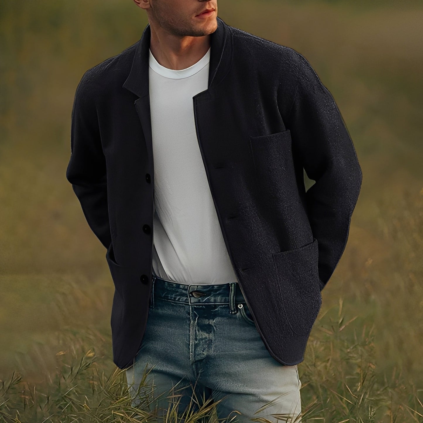 Santiago - Klassische Herrenjacke mit Taschen