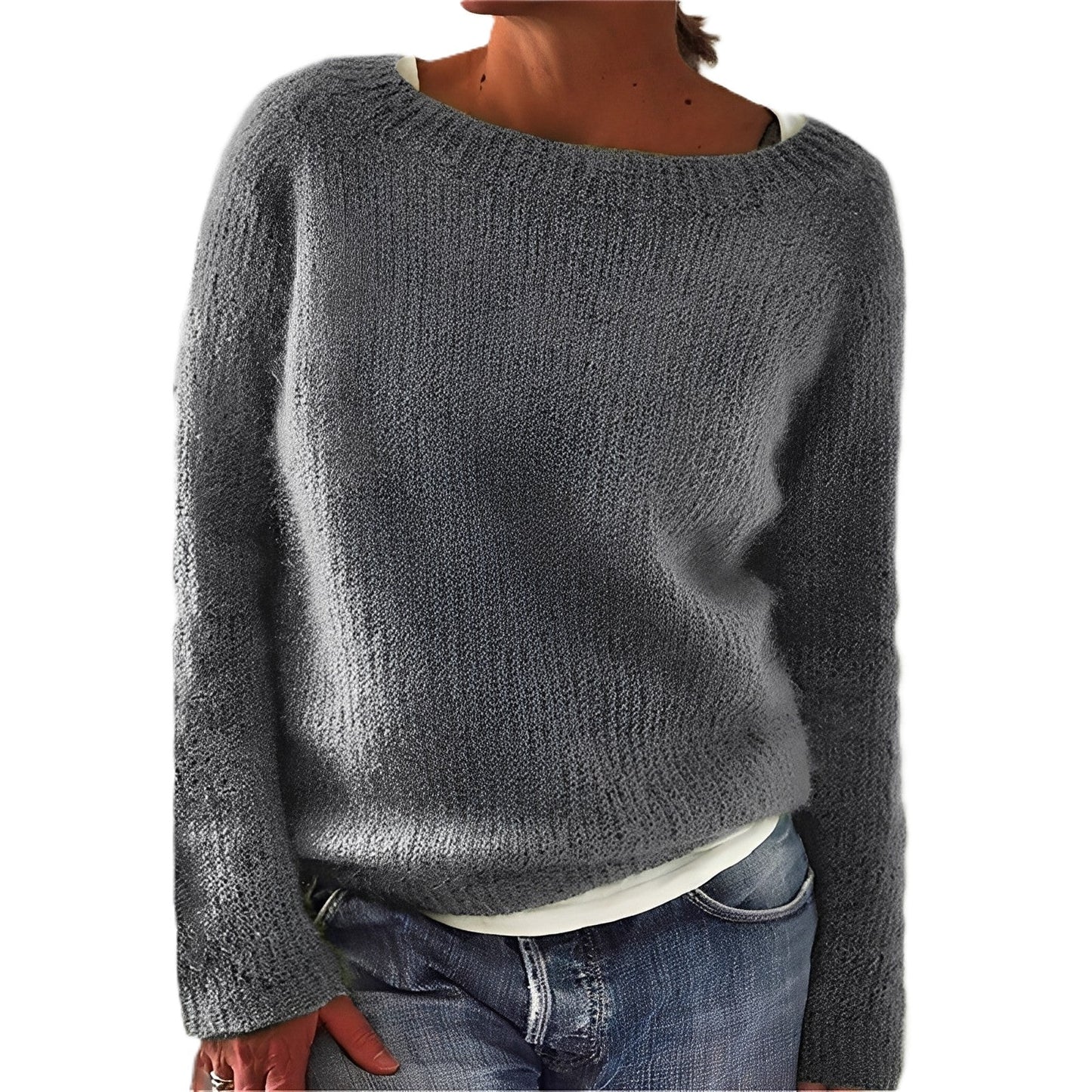 Angelia - Gemütlicher, warmer Damenpullover aus weichem Gestrick