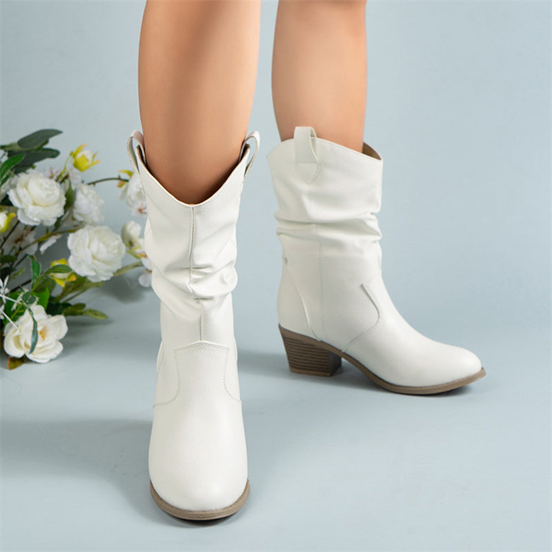 Mirabel - Damenleder-Cowboystiefel im klassischen Design
