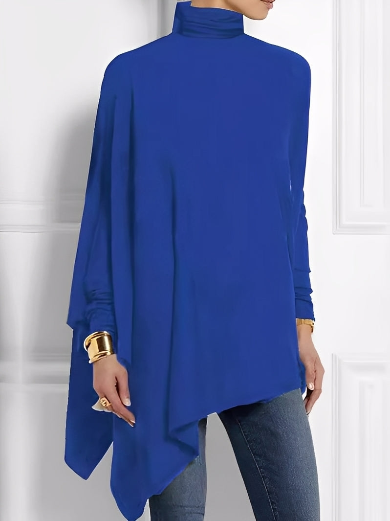 Kalysta - Modisches Fleece-Top mit schrägem Schnitt für Damen