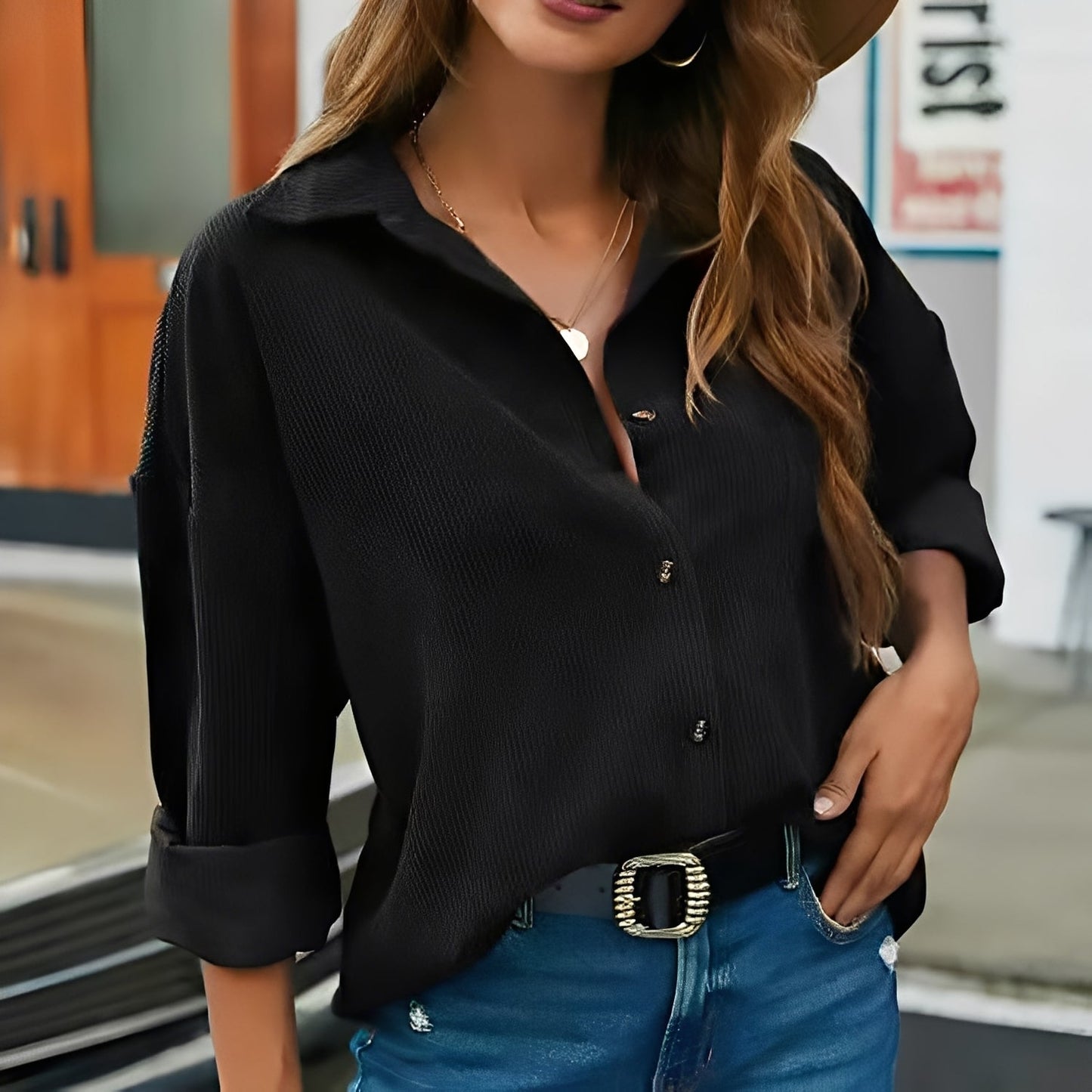 Everly - Lockere, bequeme Cordbluse für Frauen