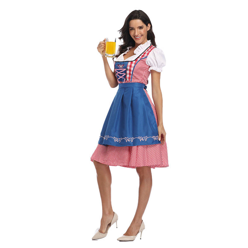 Josepha - Damen Klassisches Midi Dirndl Kleid für das Oktoberfest