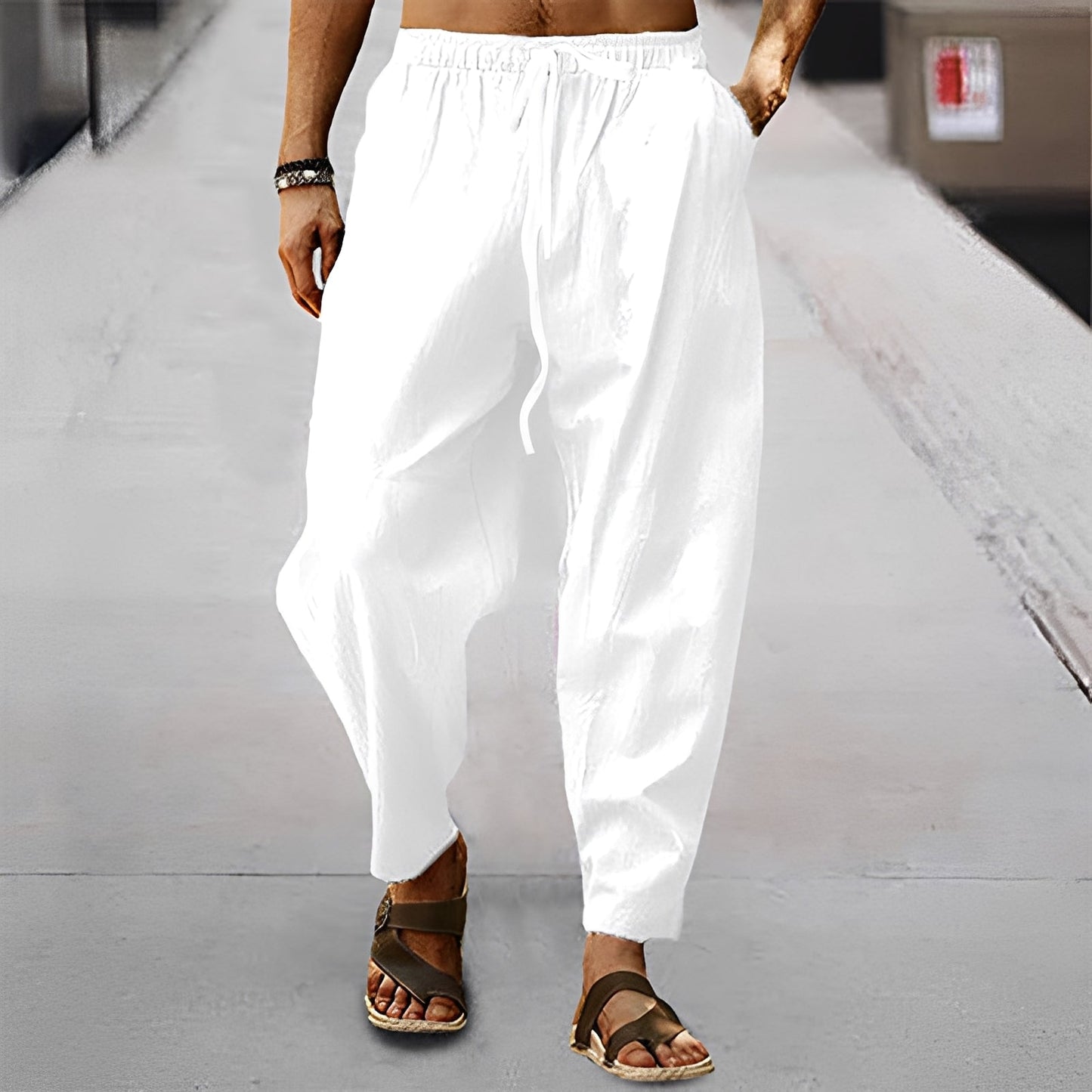 Jaxson - Leichte Strandshorts für Männer aus Leinen