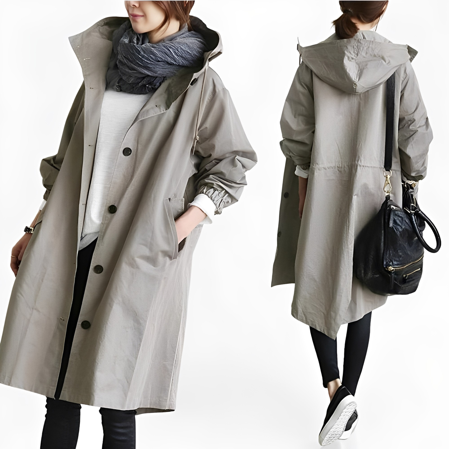 Giselle - Damen-Regenjacke mit Kapuze, wasserdicht