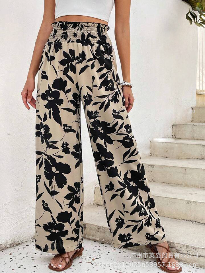 Sharise - Hochgeschnittene Damenhose mit weitem Bein