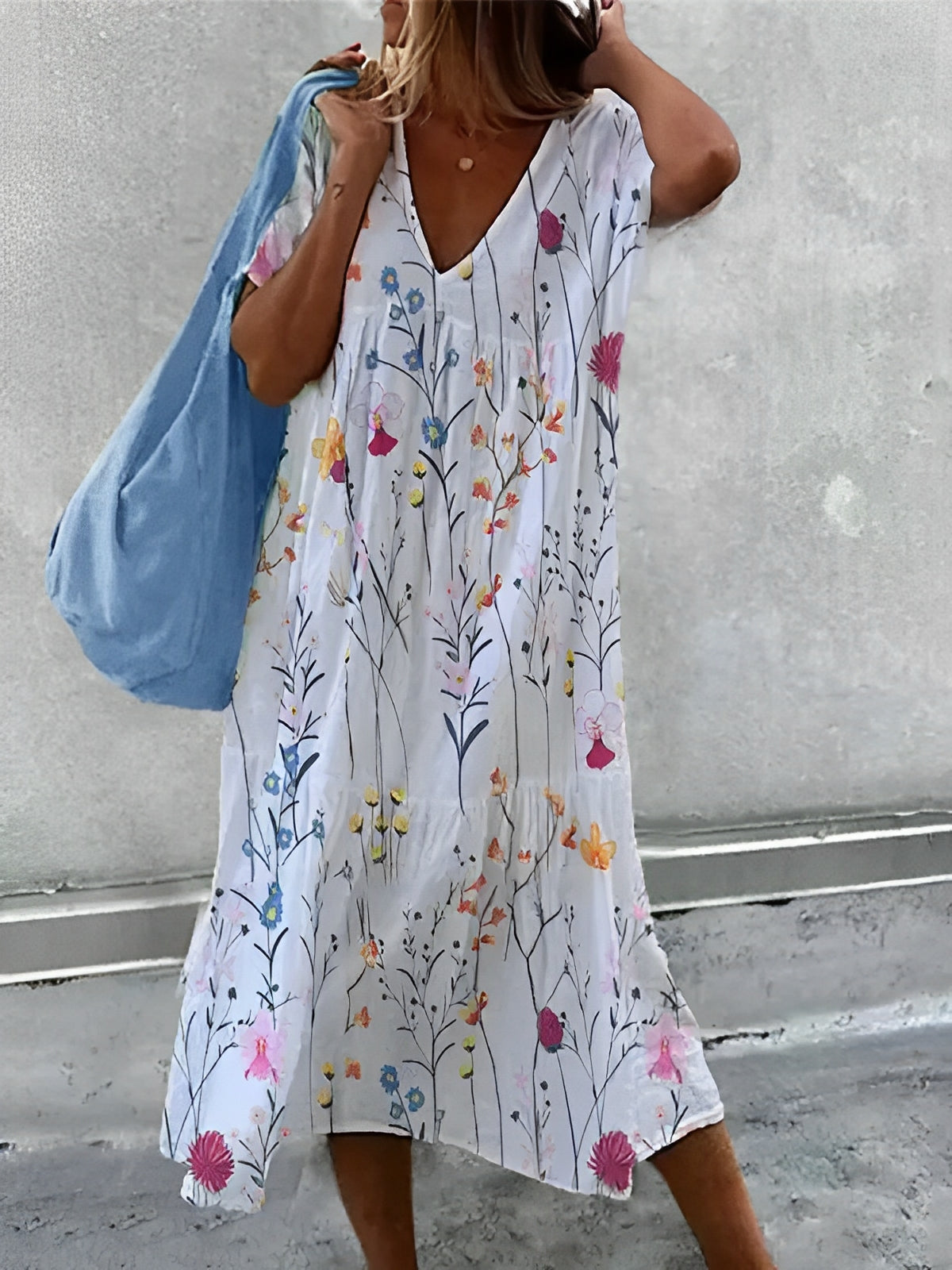 Myranda - Lockeres Midikleid mit Print