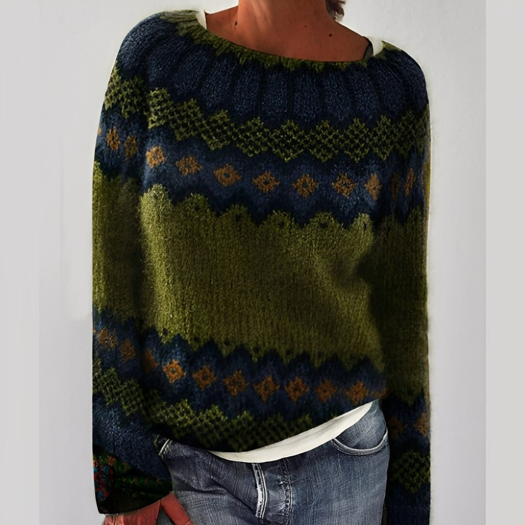 Heather - Klassischer Damenpullover mit Muster