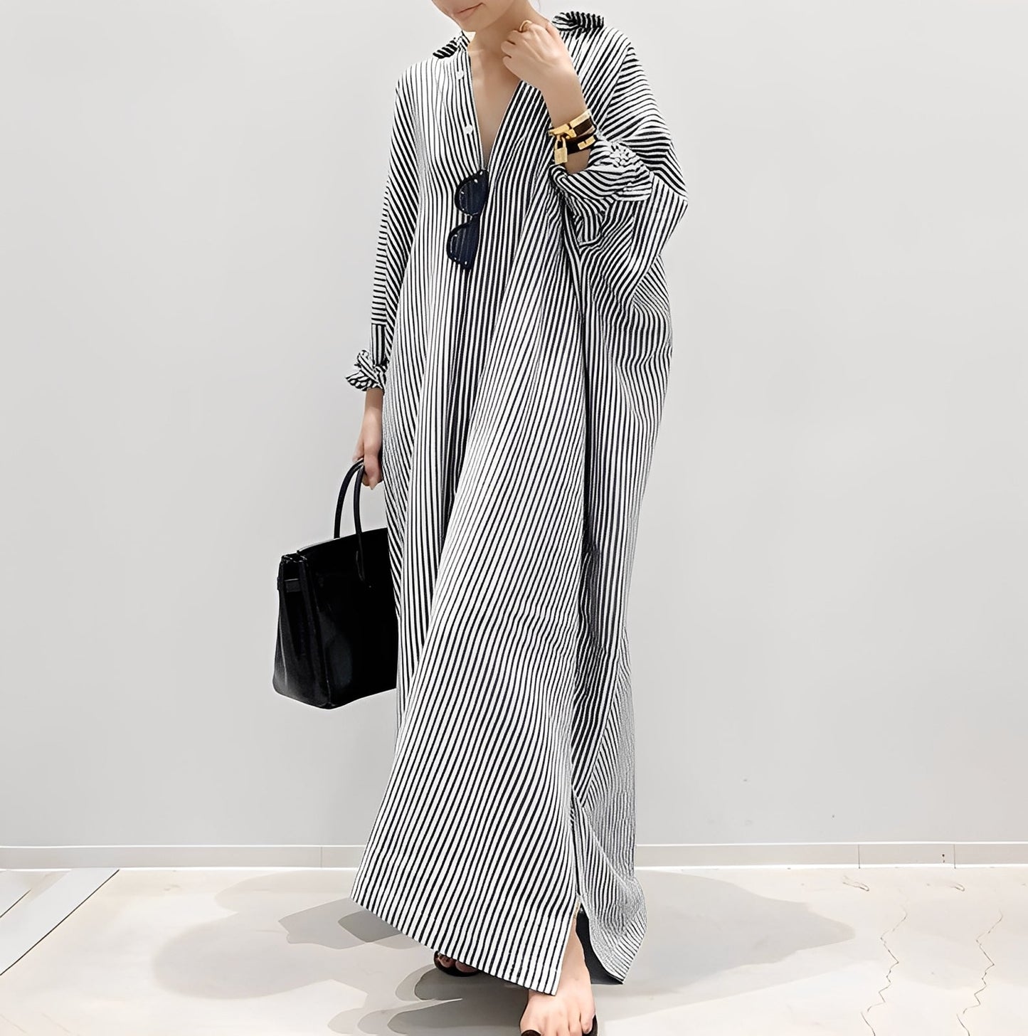 Davida - Freizeit-Damenhemdkleid mit Streifen