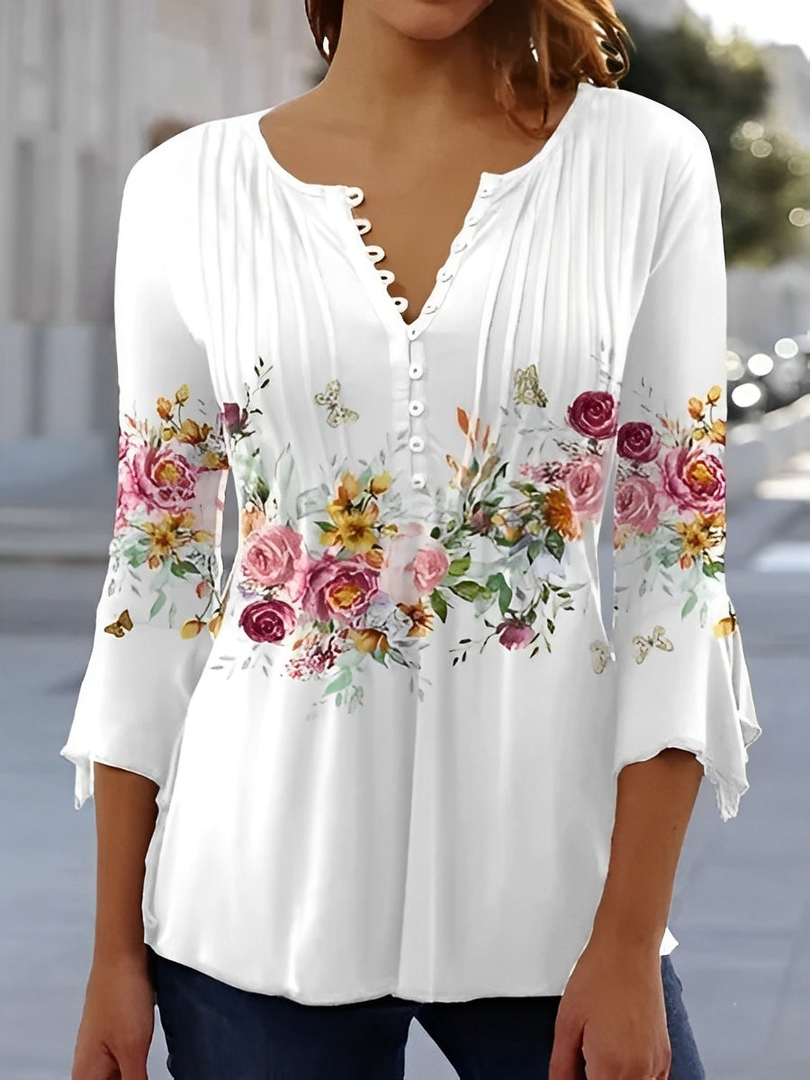 Eloise - Schickes Damenoberteil mit Blumendesign