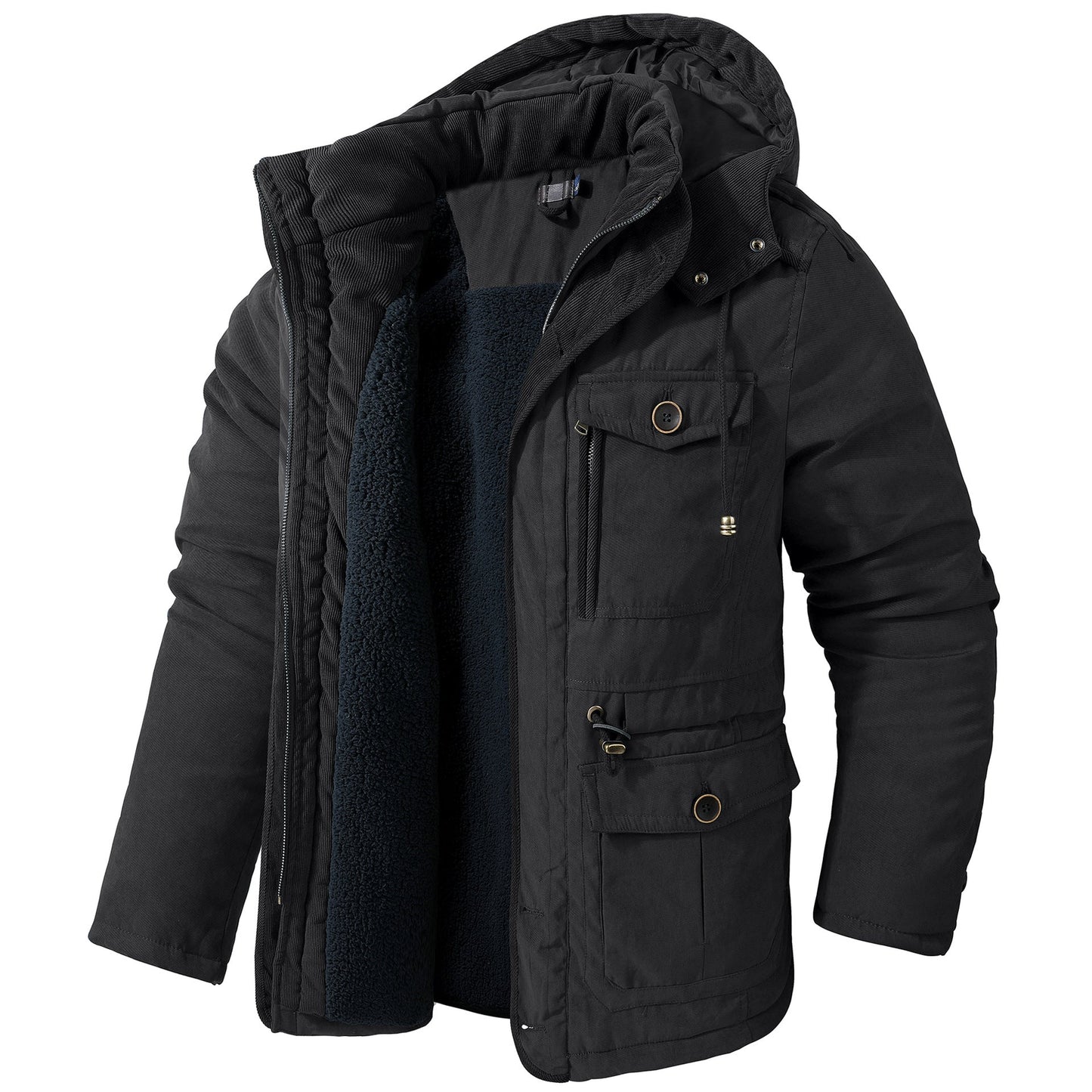 Daren - Kuschelige Herrenjacke mit Kapuze