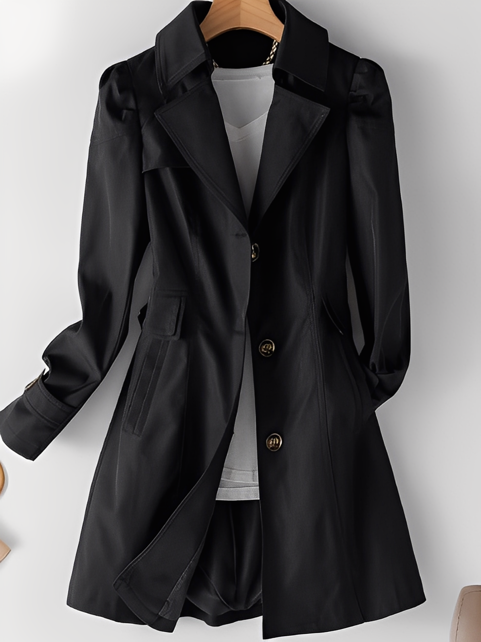 Hillary - Comfortable Cashmere Trench Coat for Women