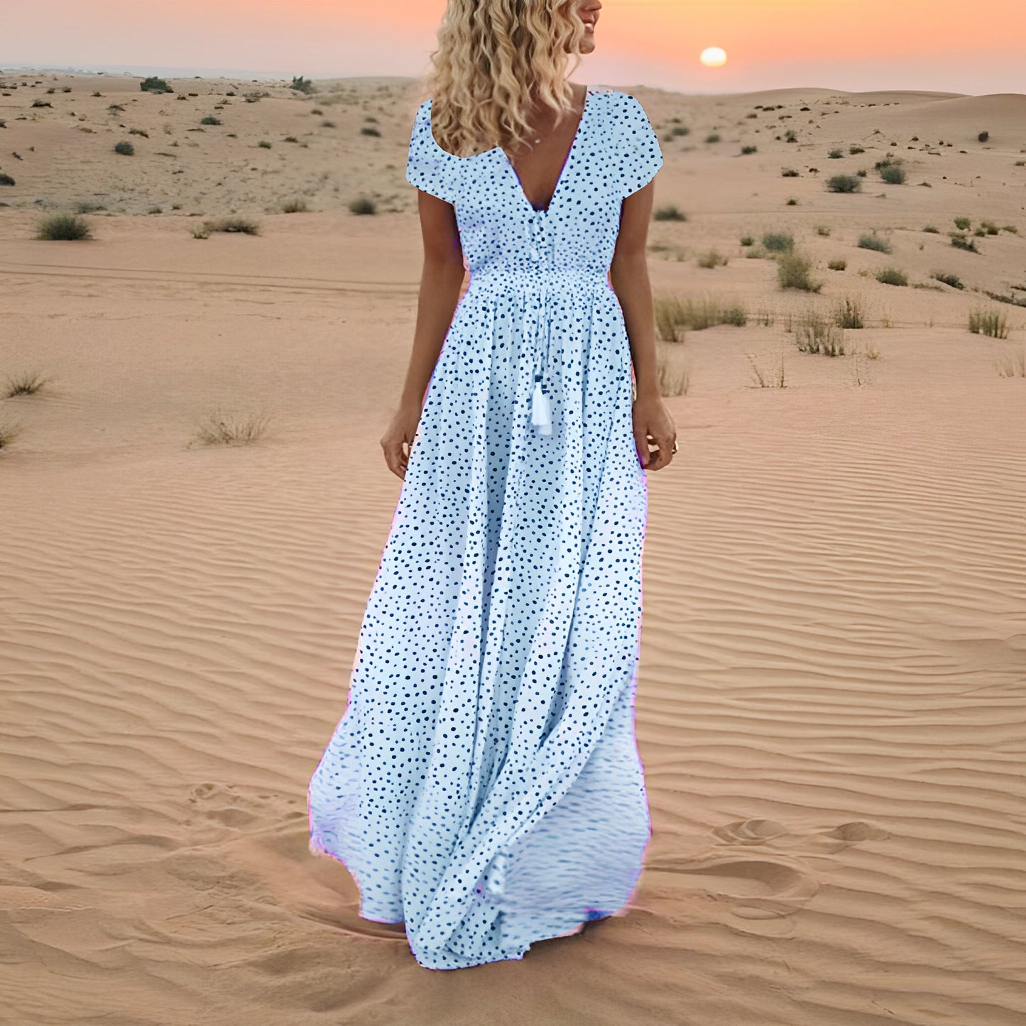 Shanna - Tupfen-Boho-Sommerkleid für Damen