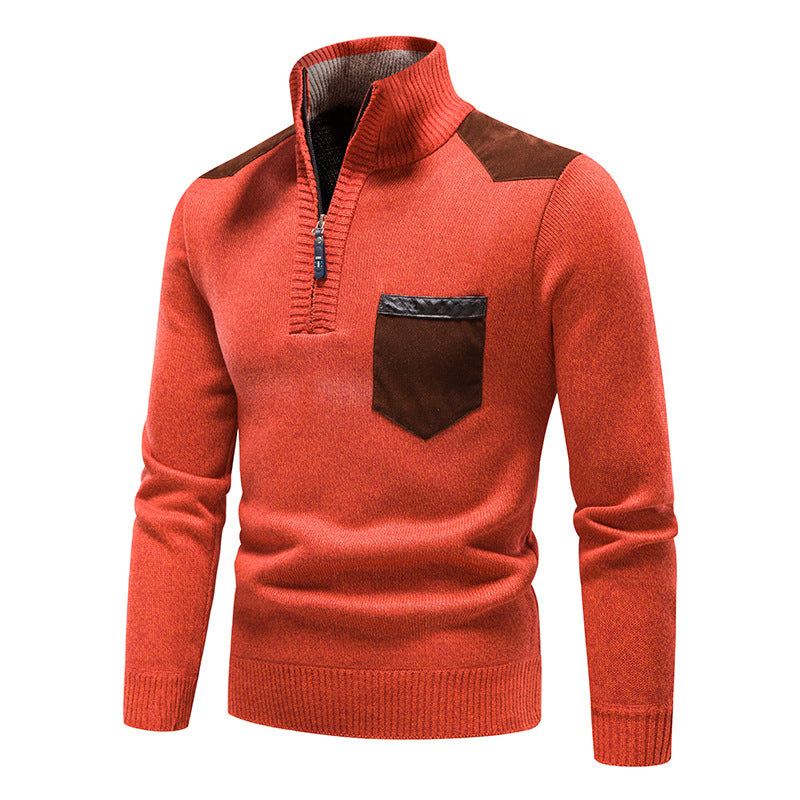 Rayne - Stilvoller Herrenpullover mit Zipper und Tasche