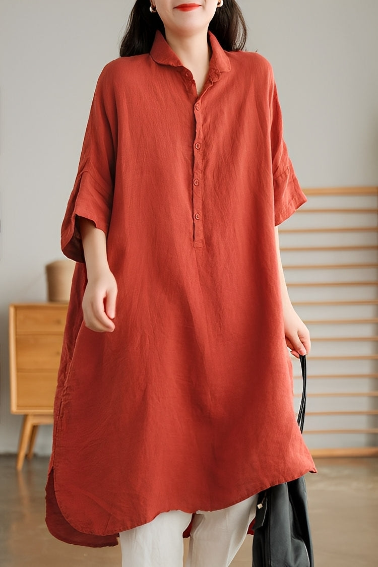 Krystina - Lockeres Leinenkleid für Damen