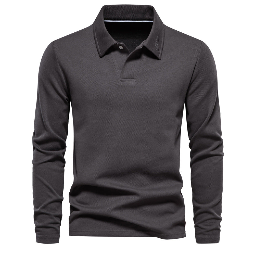 Elvin - Legeres, klassisches Langarm-Poloshirt für Herren