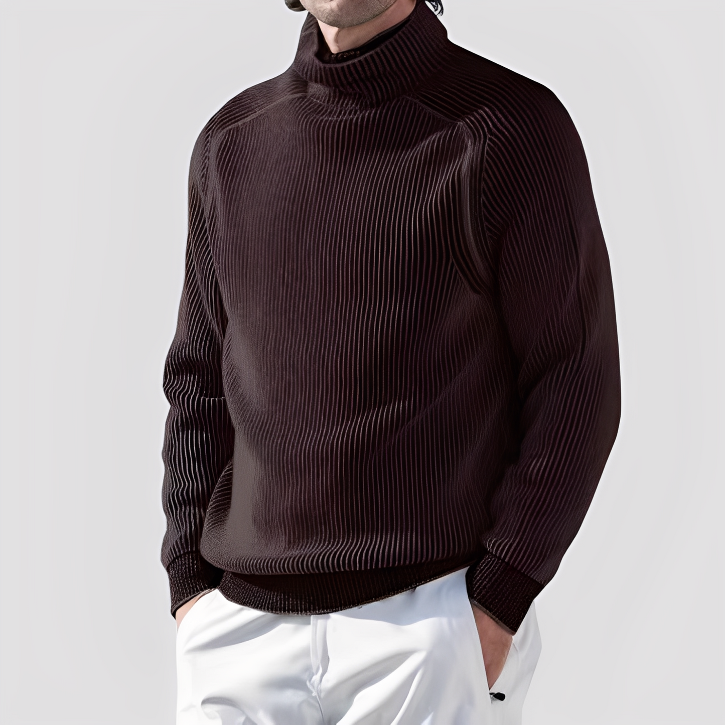 Chadwick - Eleganter, warmer Rollkragenpullover für Herren aus Wolle