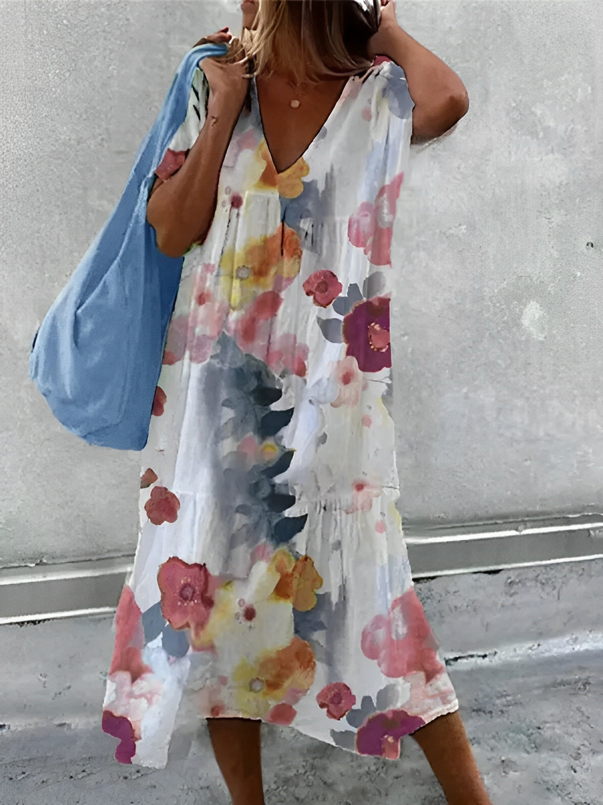 Myranda - Lockeres Midikleid mit Print
