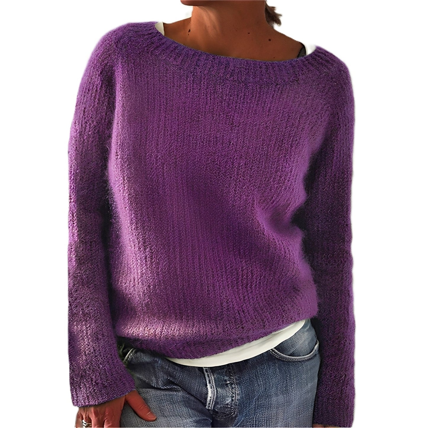 Angelia - Gemütlicher, warmer Damenpullover aus weichem Gestrick