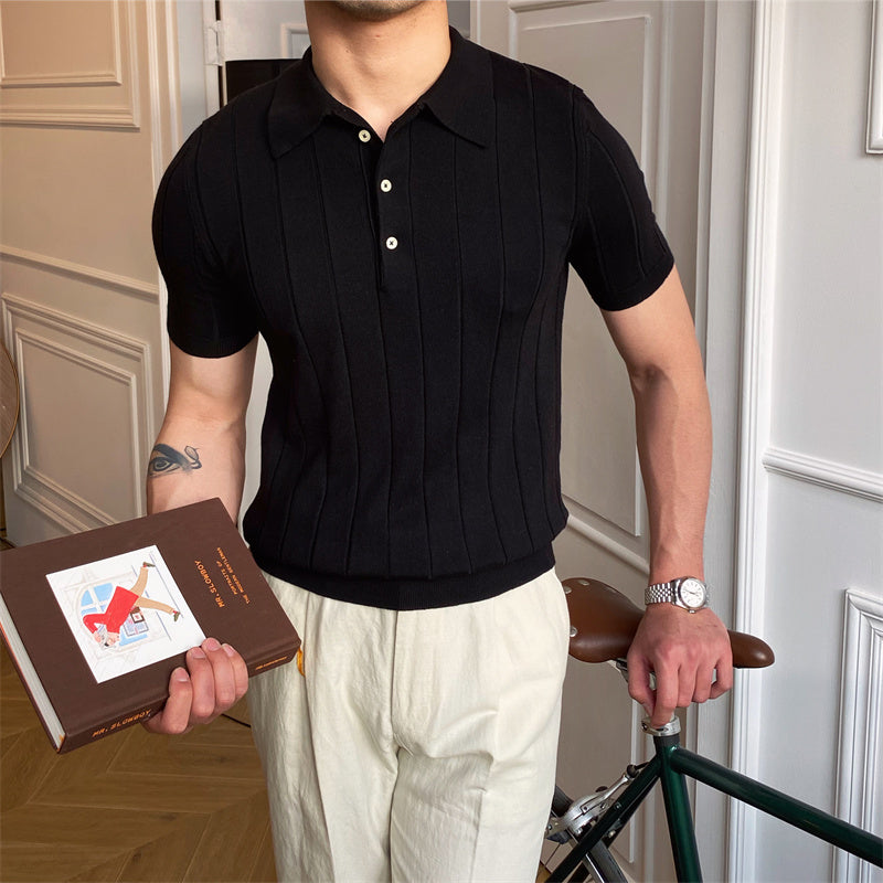 Tyrone - Herren-Poloshirt aus lockerem Strick