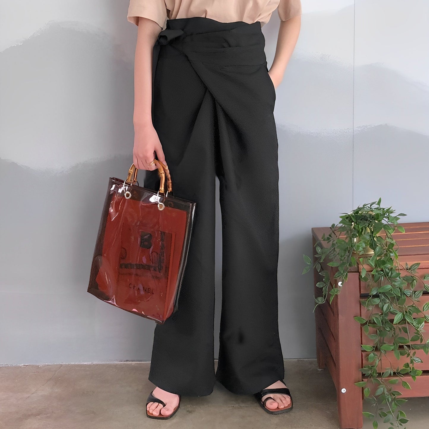 Hailie - Stilvolle High-Waist-Wickelhose