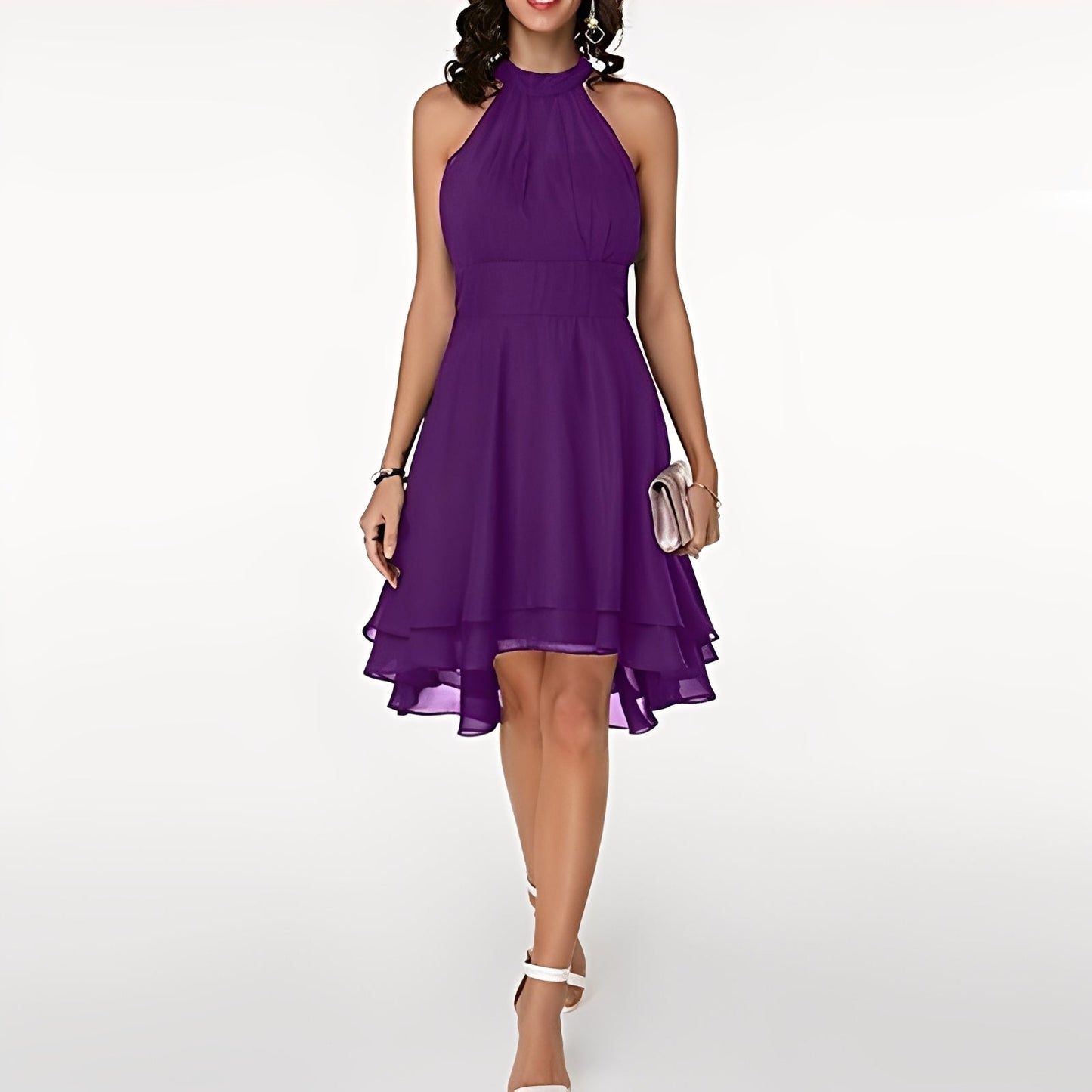 Melissa - Frauen Chiffonkleid mit hübschen Rüschen