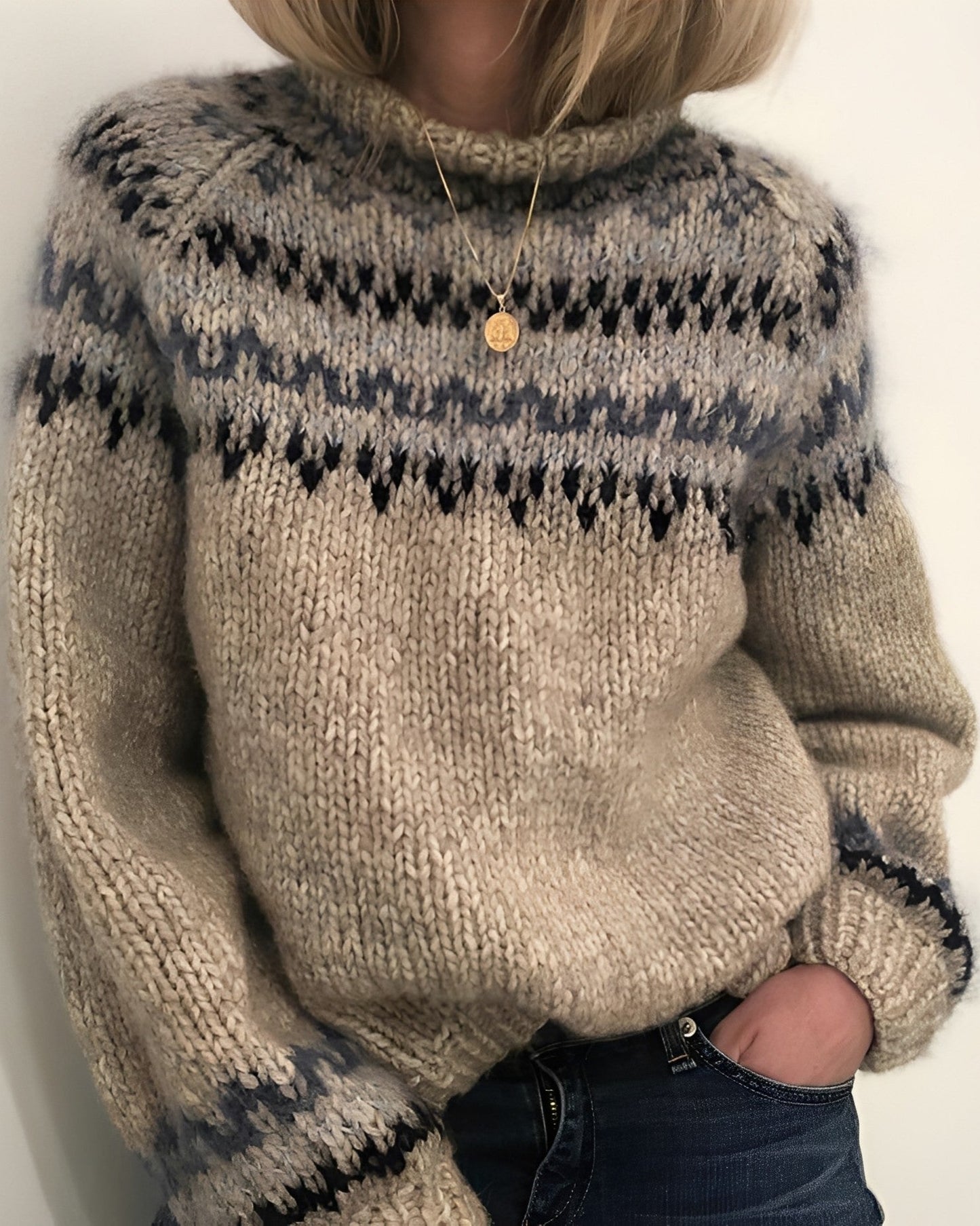 Armani - Gemütlicher Damen-Rollkragenpullover