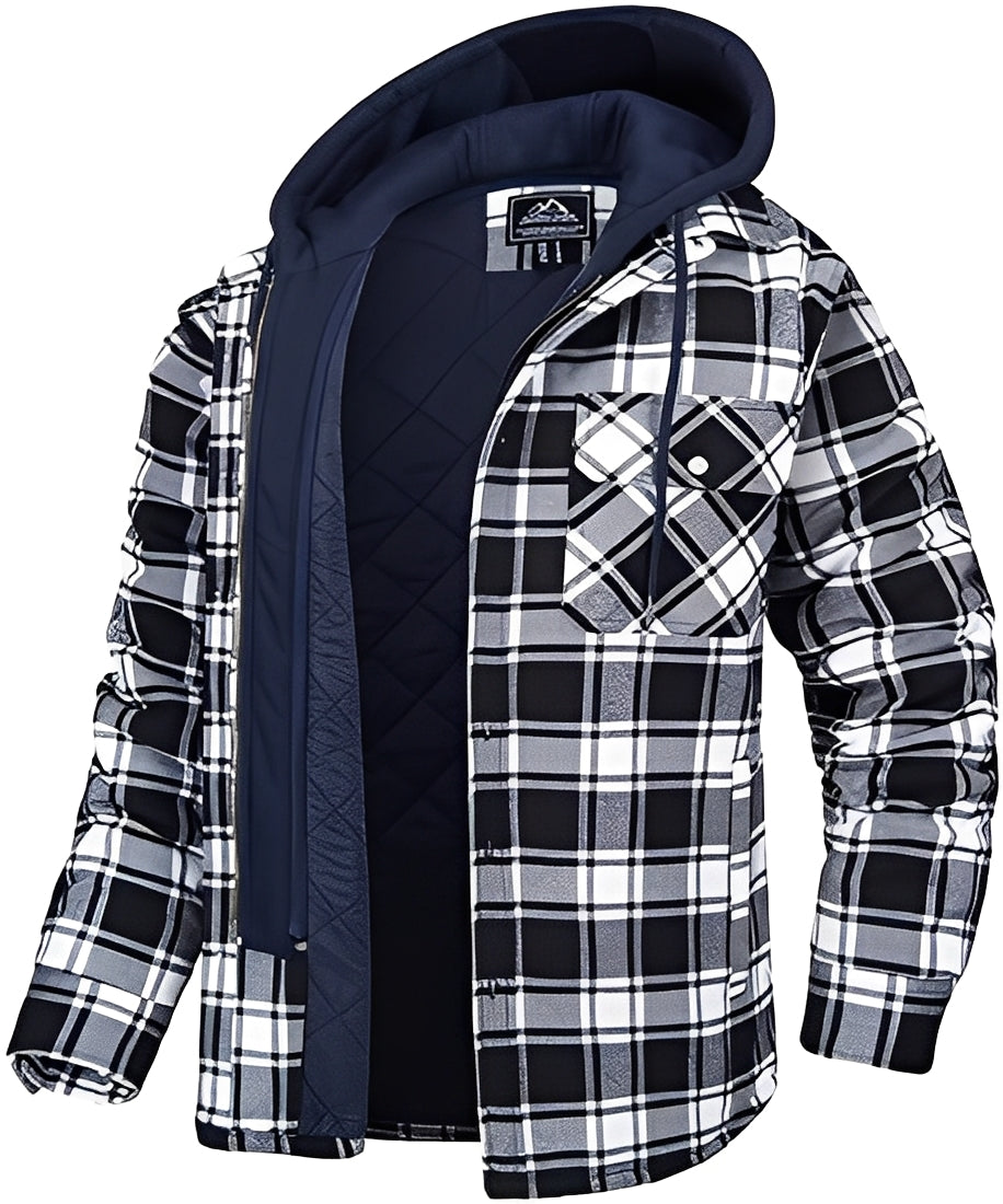 Cole - Bequeme, karierte, dicke Herrenjacke
