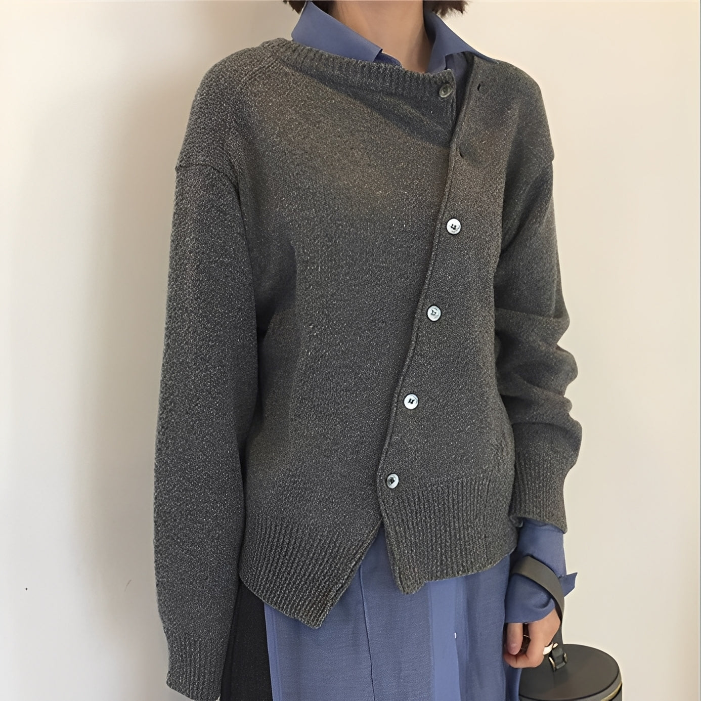 Arianna - Lockere Damen-Kaschmirjacke mit Knöpfen