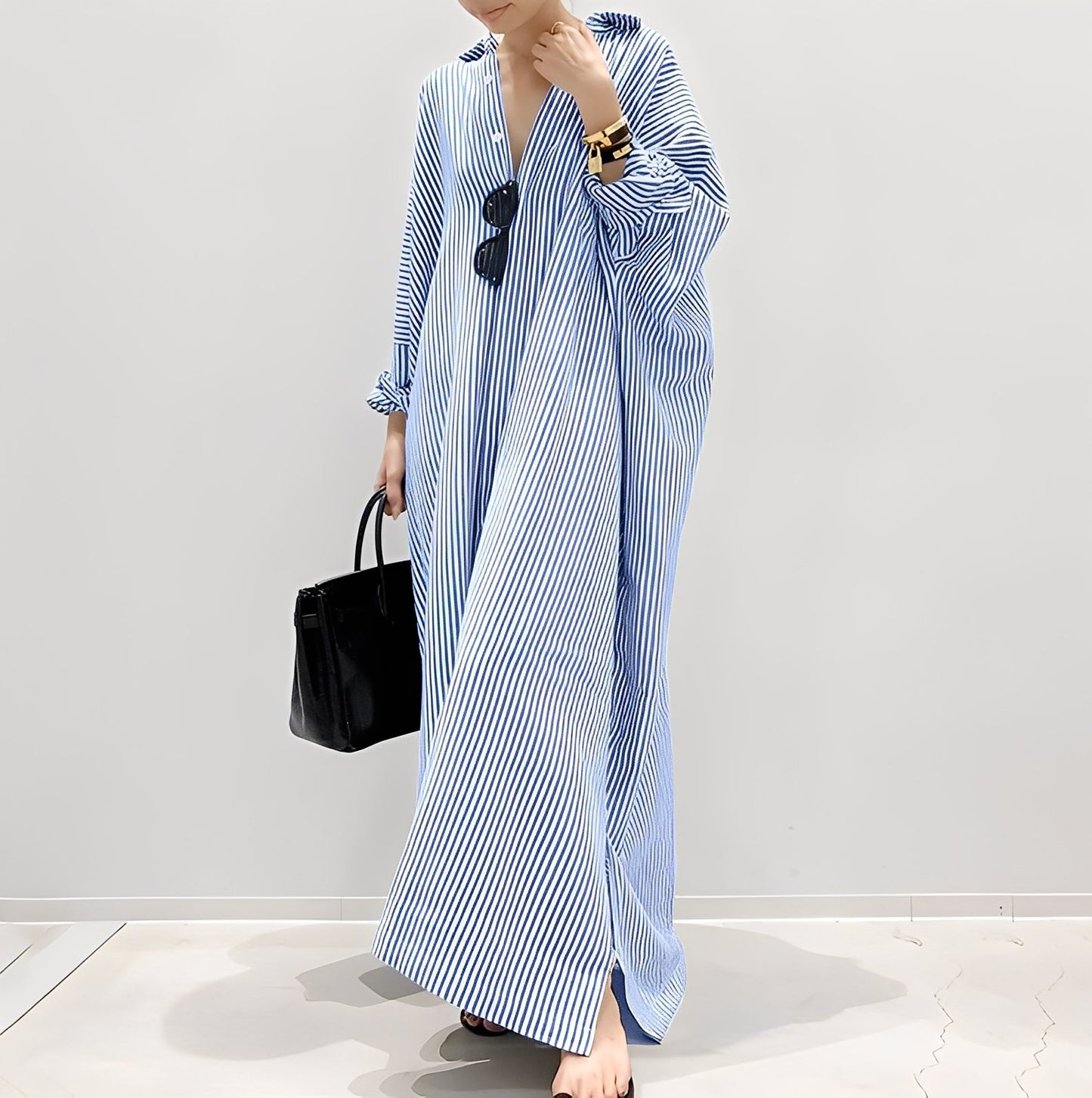 Davida - Freizeit-Damenhemdkleid mit Streifen