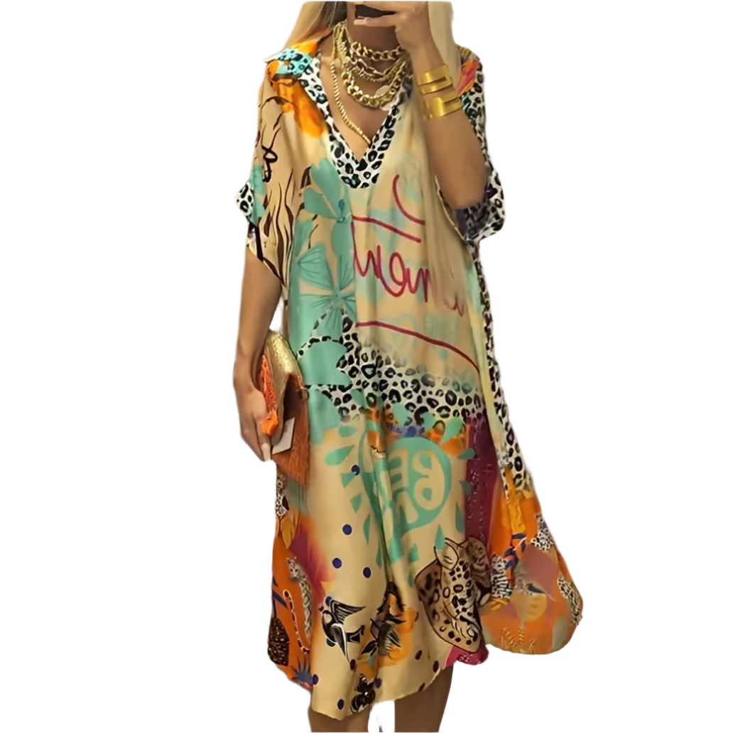 Moriah - Sommerkleid für Damen mit lockerem Schnitt und Druck