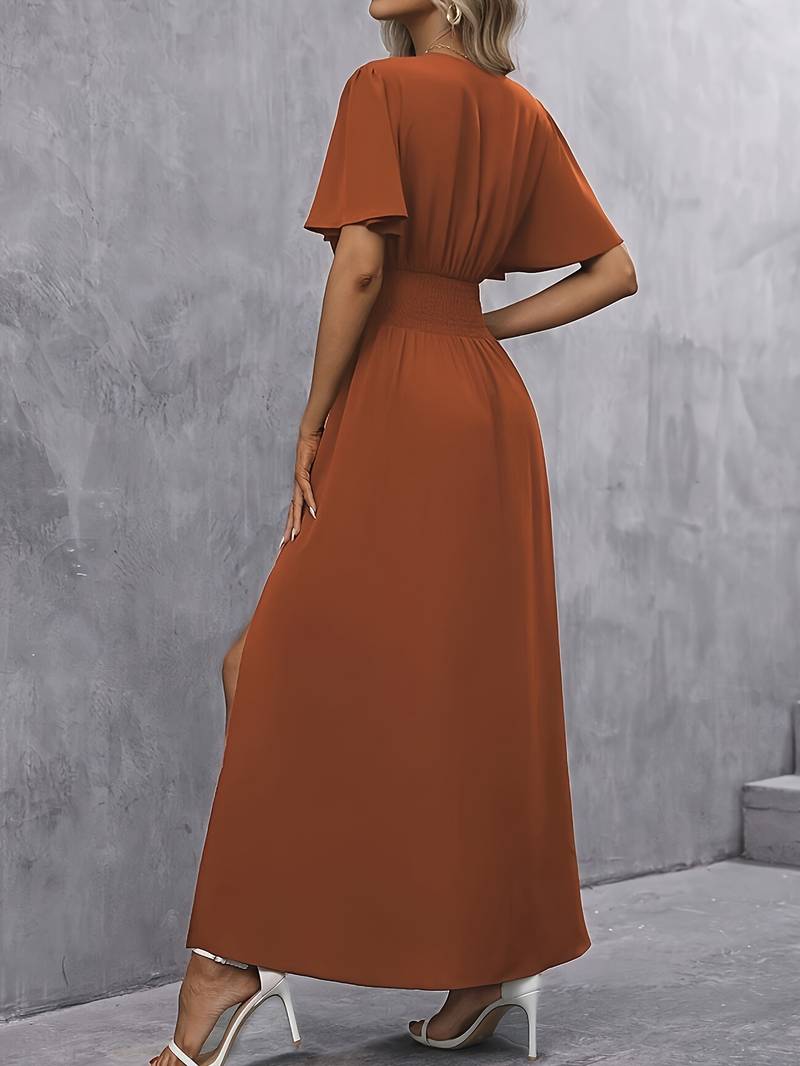 Juliette – Damenkleid mit Rüschkragen und Faltenbund