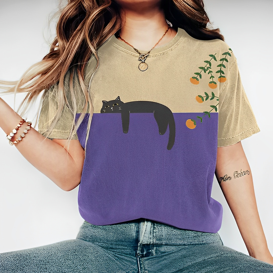 Julie - Cooles kreatives Damen-T-Shirt mit Druck