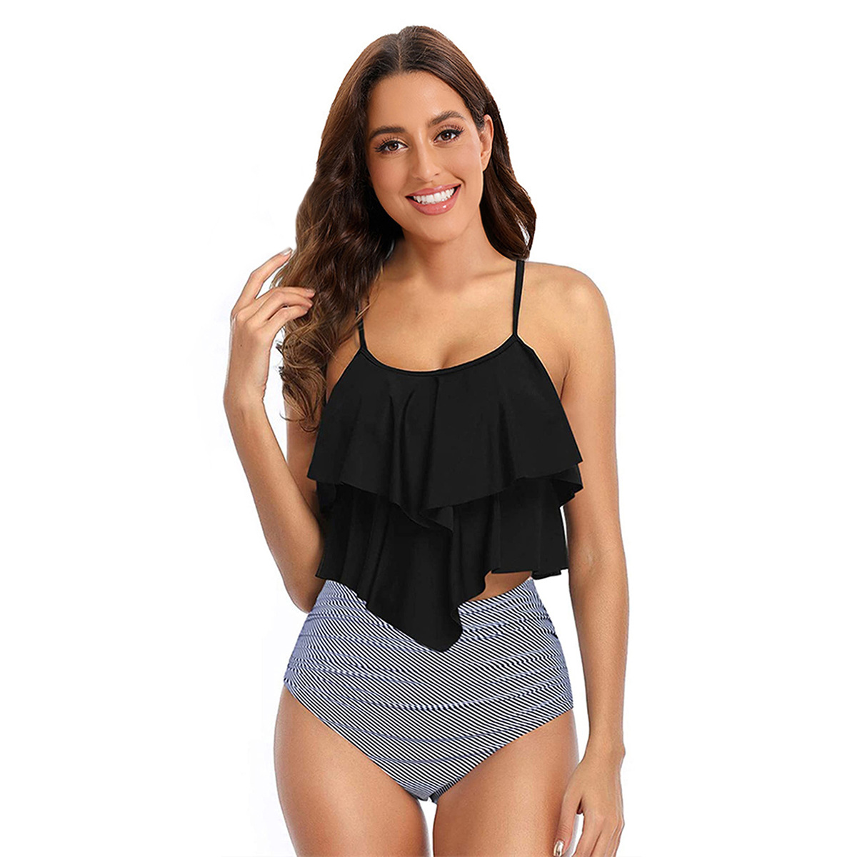 Haylie - Damen-Tankini-Set mit Rüschentop