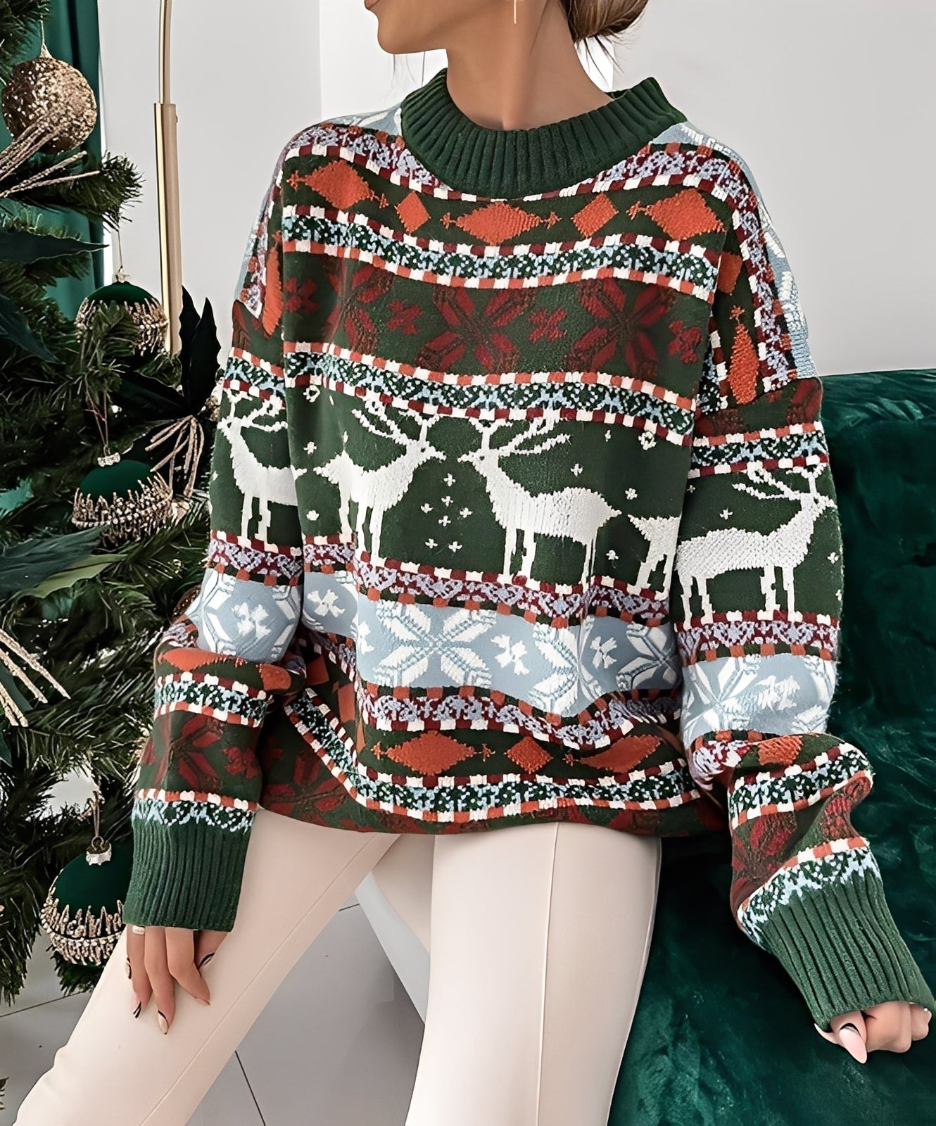 Carolina - Bequemer Damenpullover mit Weihnachtsdesign