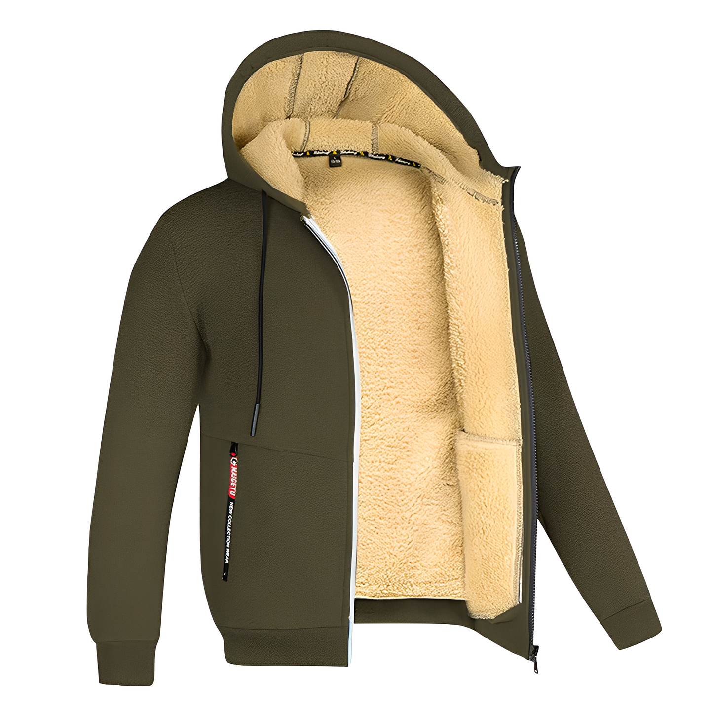 Davin - Komfortable Herren-Fleecejacke mit Kapuze