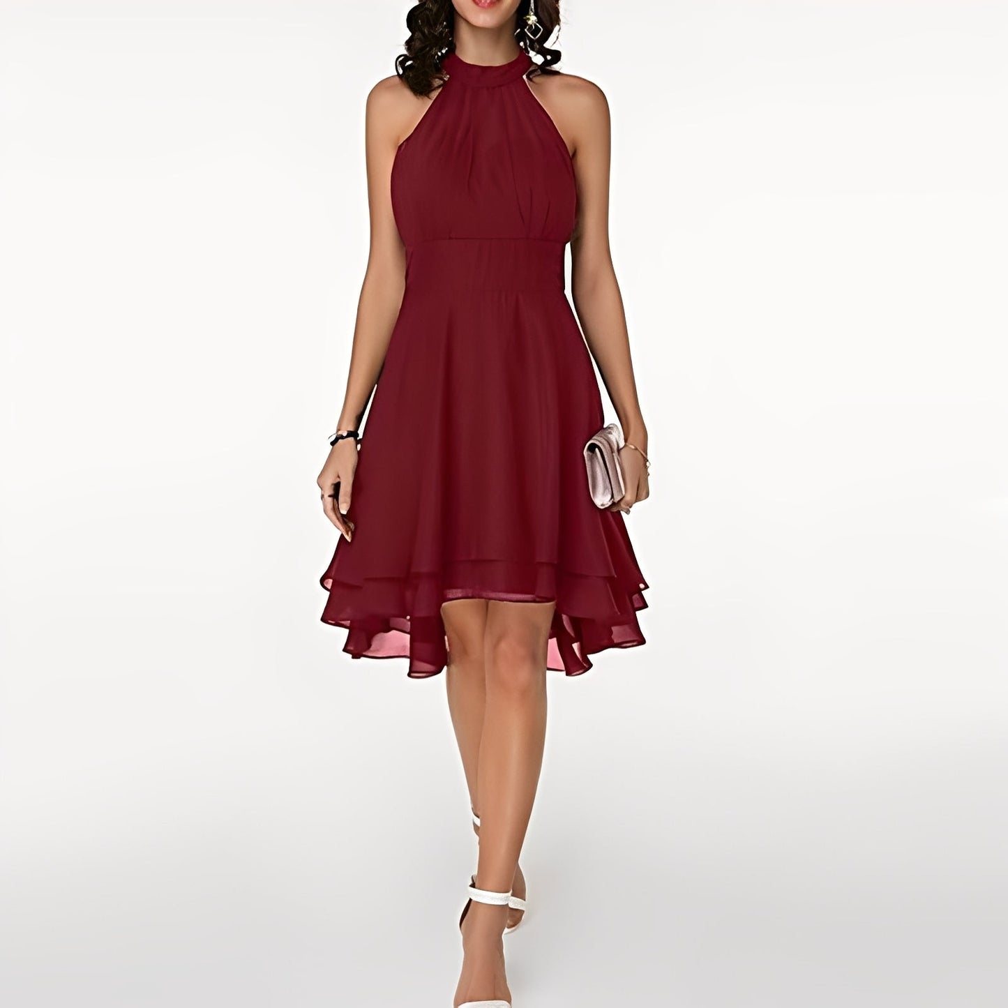 Melissa - Frauen Chiffonkleid mit hübschen Rüschen
