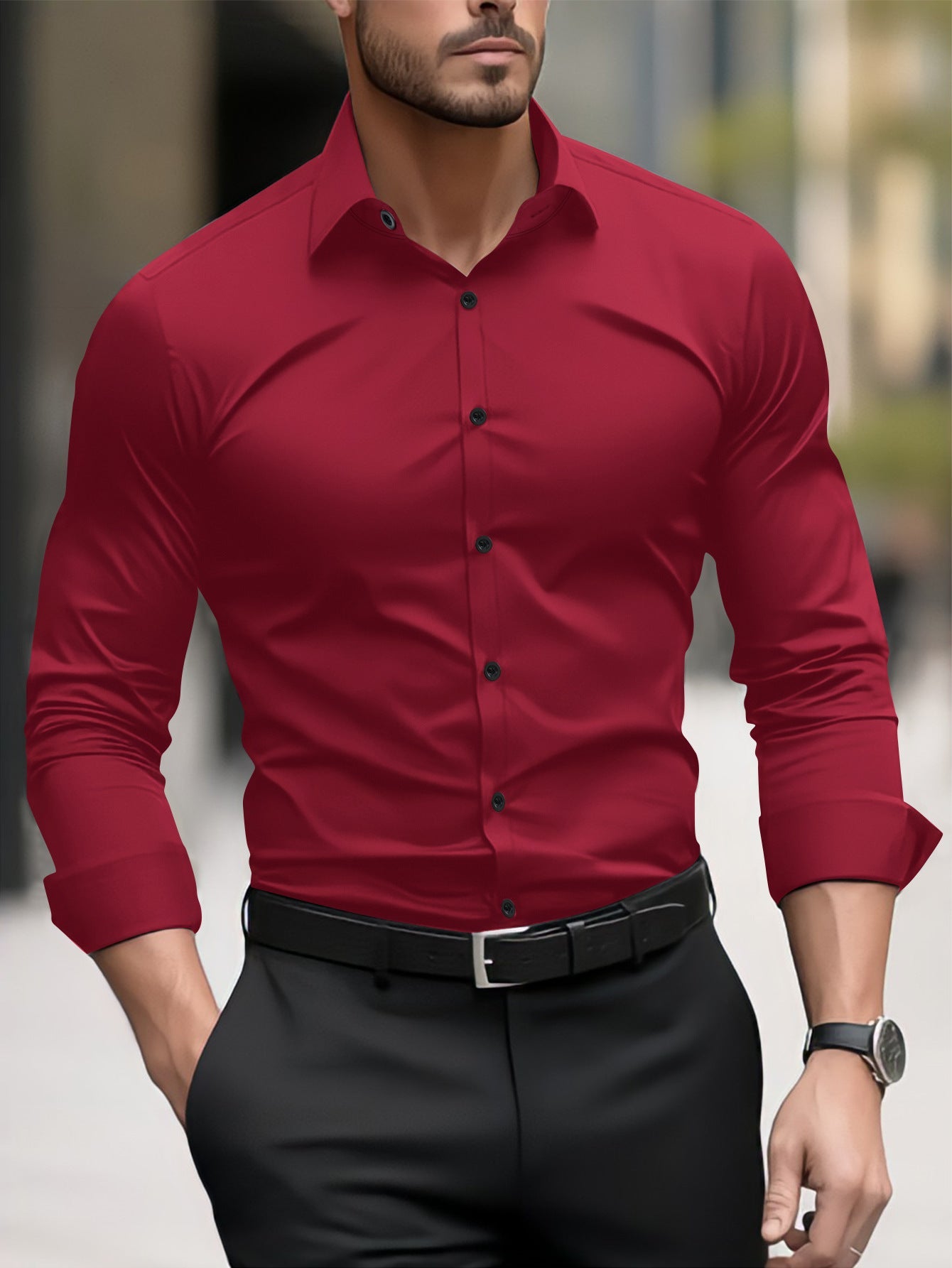 Thomas - Freizeit-Herrenshirt mit Kragen