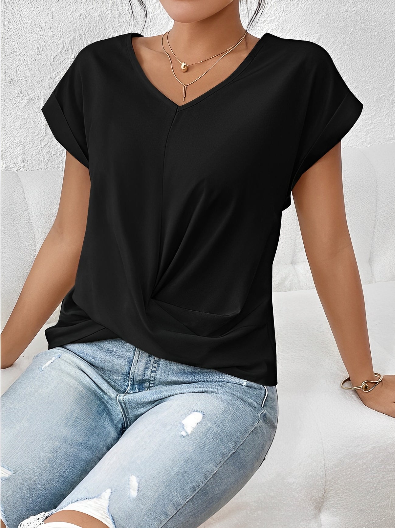 Jordana - Lässiges, unregelmäßiges Damen-T-Shirt