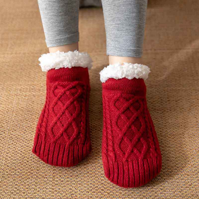 Raquel - Bequeme und rutschfeste Damenplüschsocken für den Winter