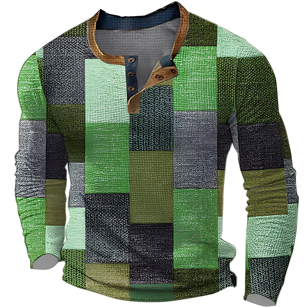 Brennan - Bequemes, bedrucktes Herren-Langarmshirt
