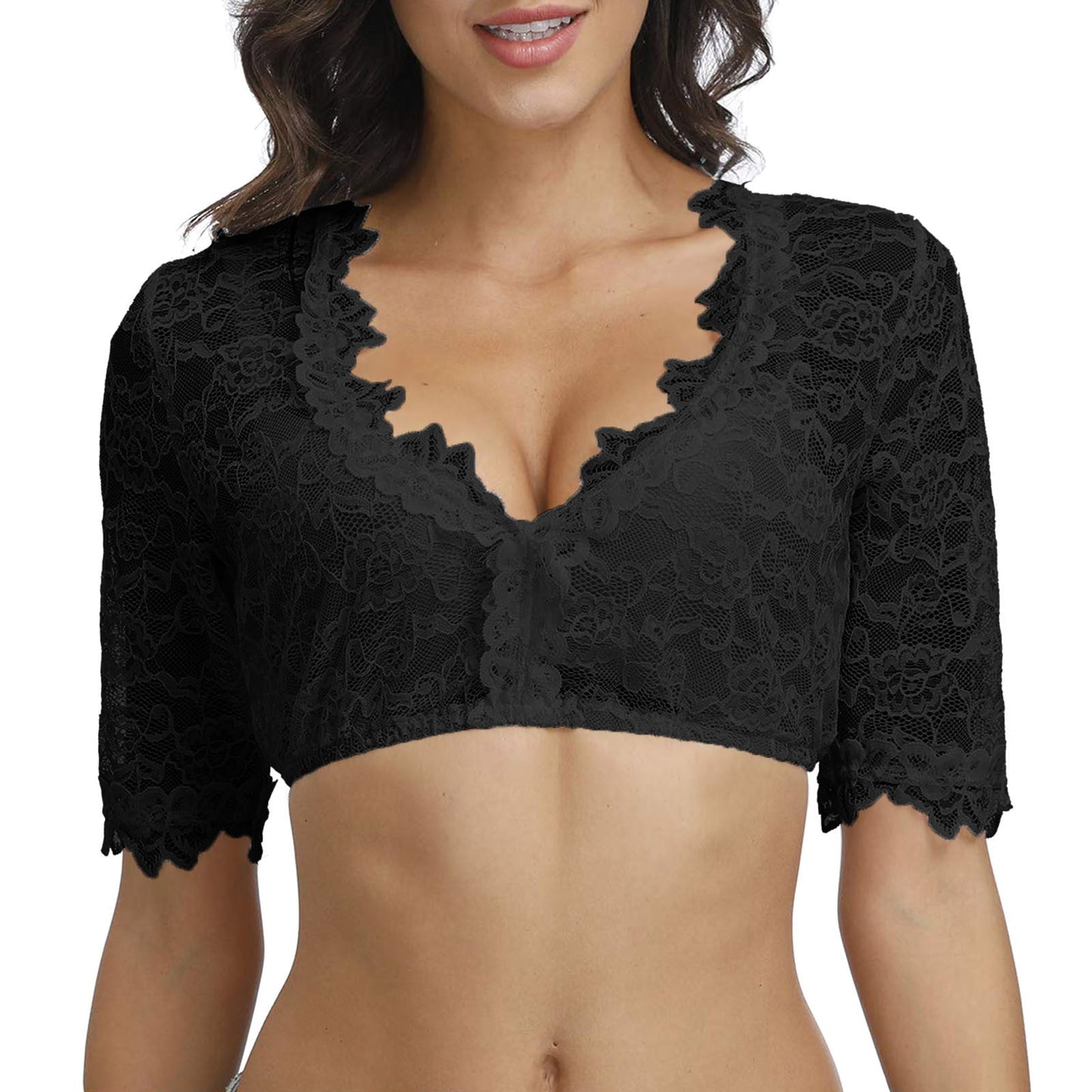 Geraldine - Schicke Oktoberfest-Dirndlbluse aus Spitze für Damen