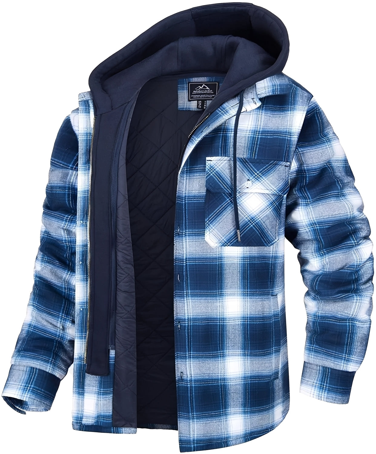 Cole - Bequeme, karierte, dicke Herrenjacke