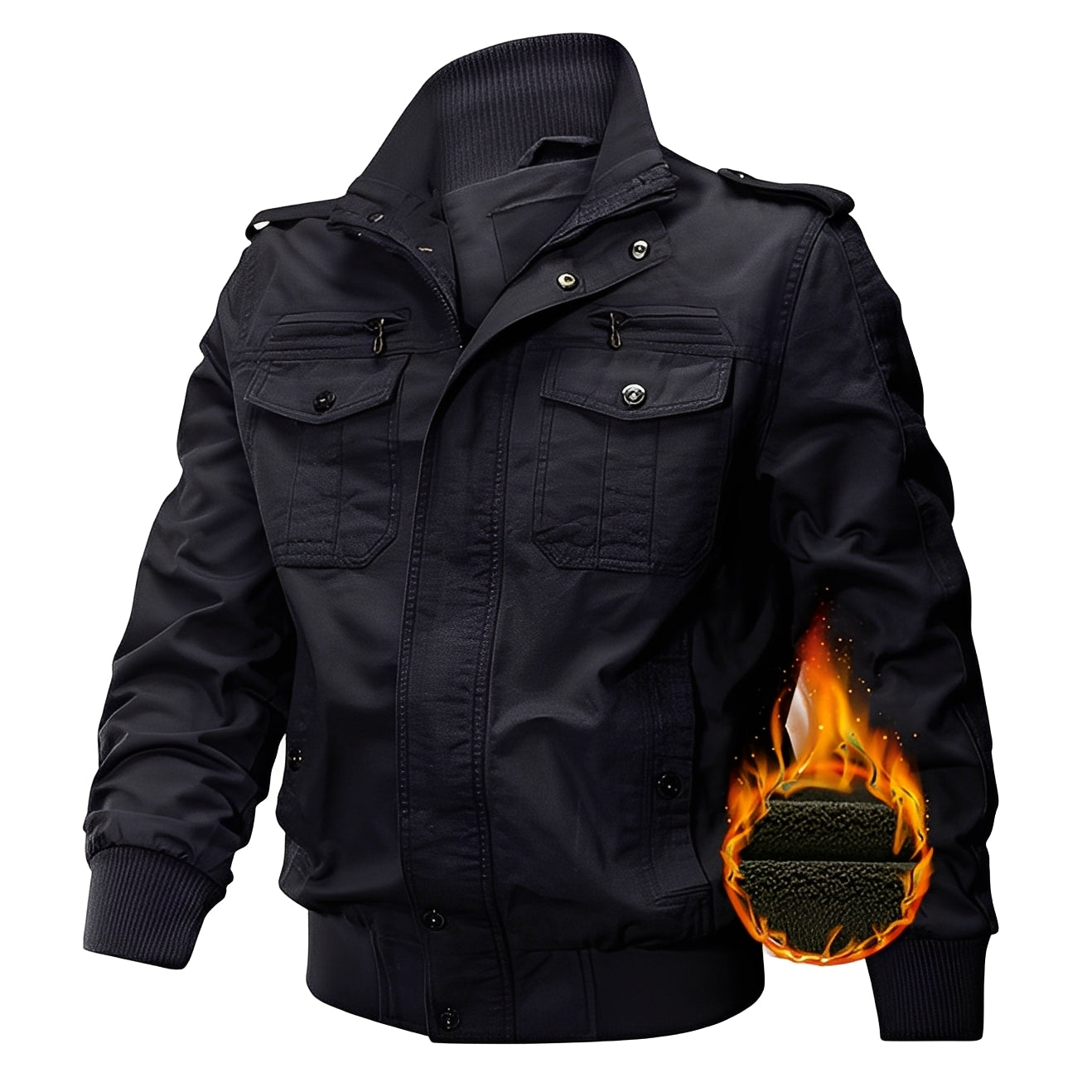 Gary - Coole Herren-Fleecejacke mit Taschen