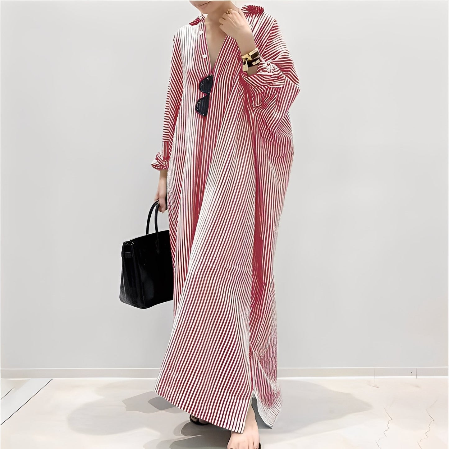 Davida - Freizeit-Damenhemdkleid mit Streifen