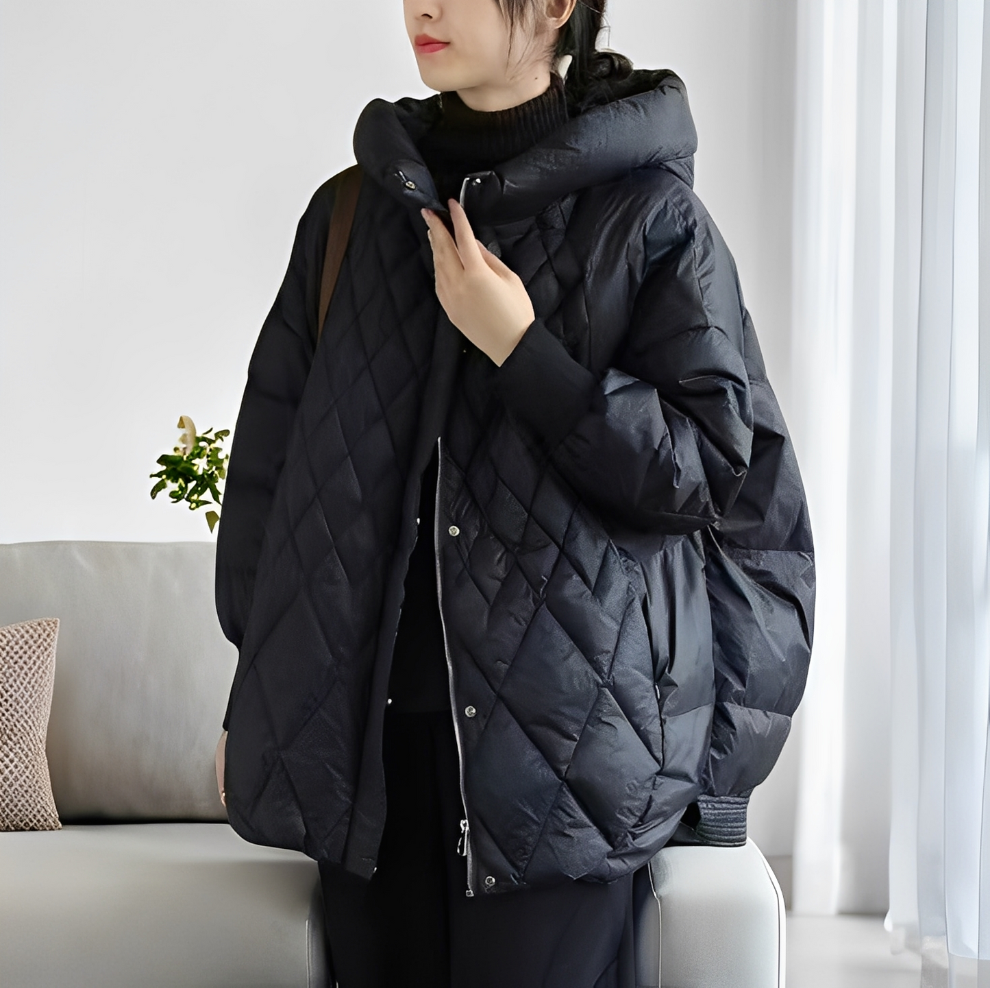 Abigail - Bequemer Wintermantel für Damen mit Daunen und Zipper