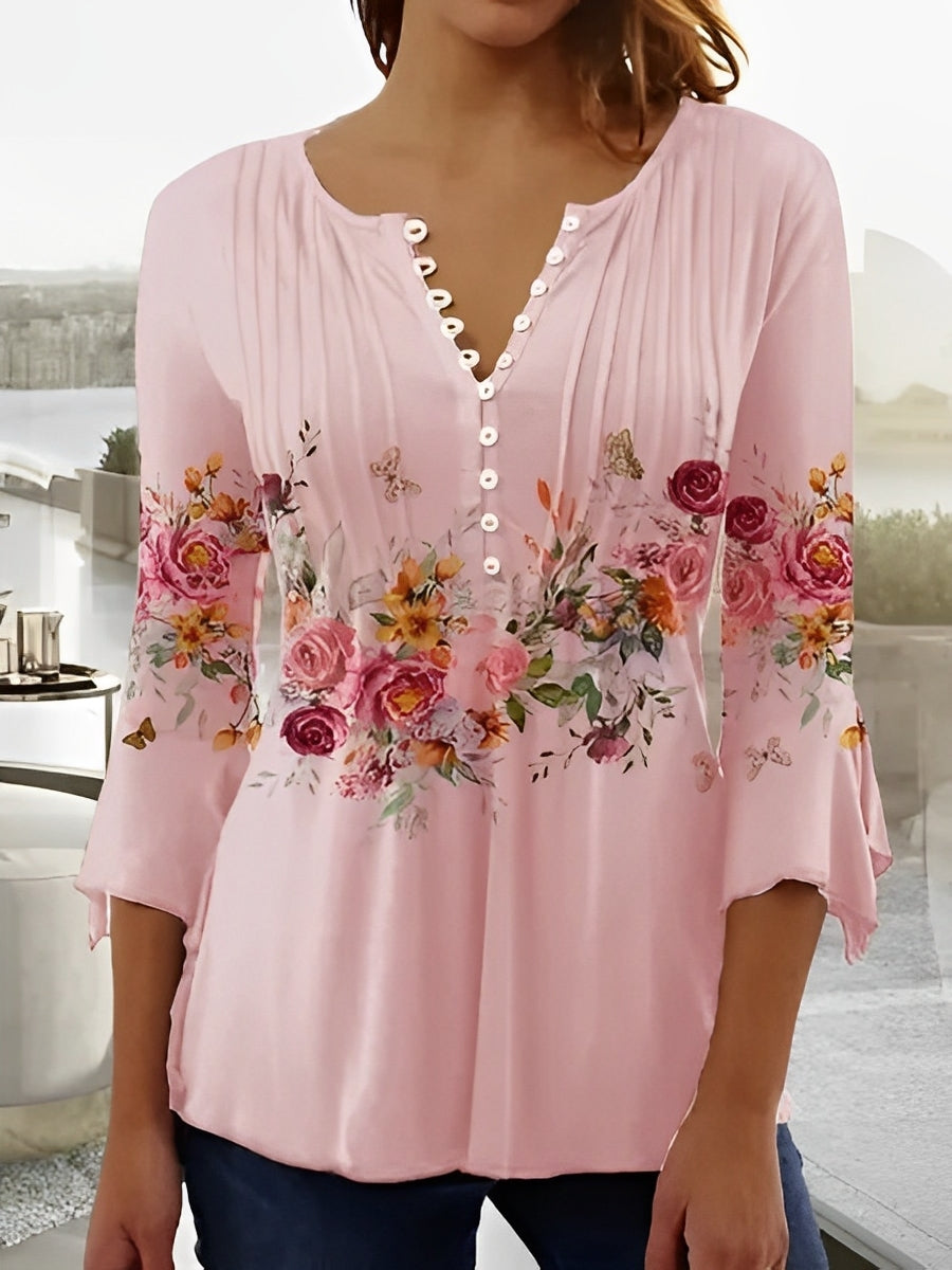 Eloise - Schickes Damenoberteil mit Blumendesign