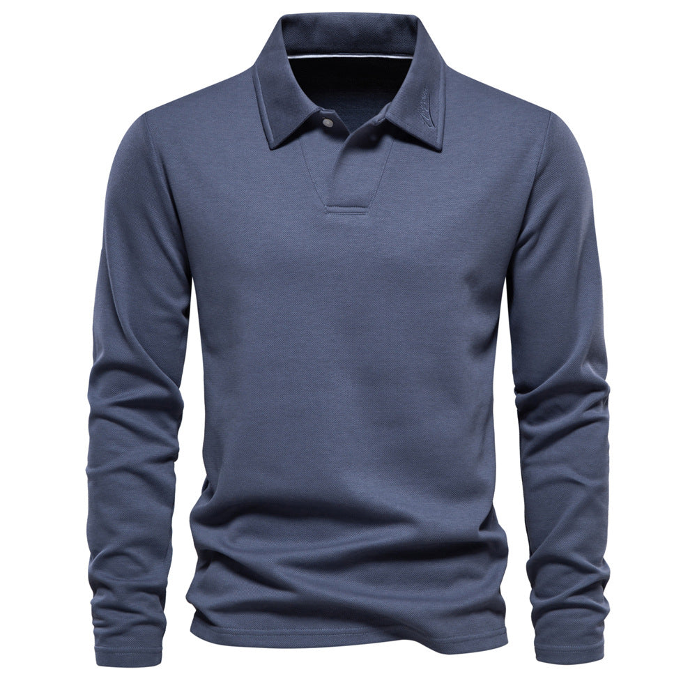 Elvin - Legeres, klassisches Langarm-Poloshirt für Herren